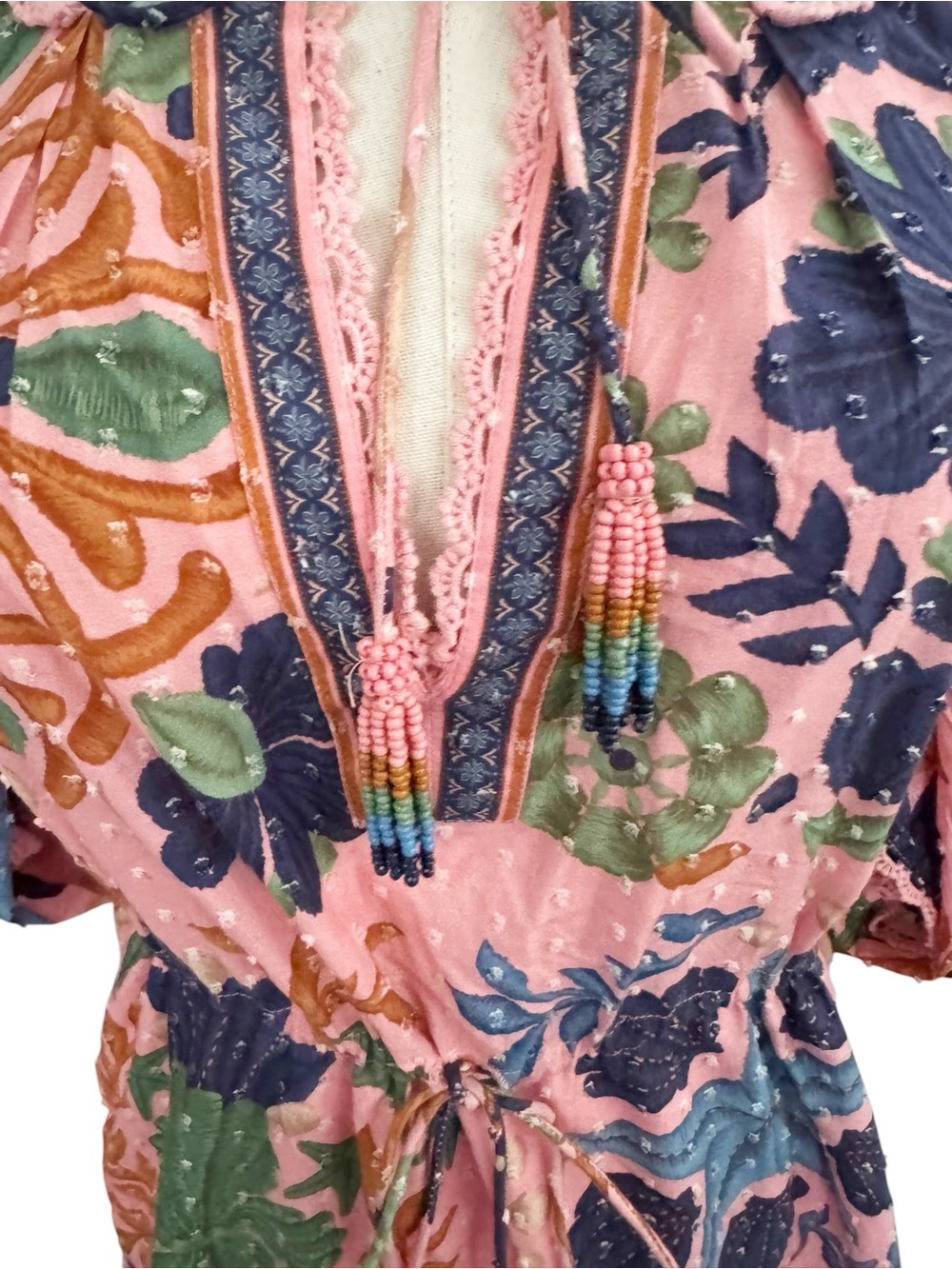 Farm Rio Seashell Tapestry Mini Dress | SMALL - Picture 4 of 12